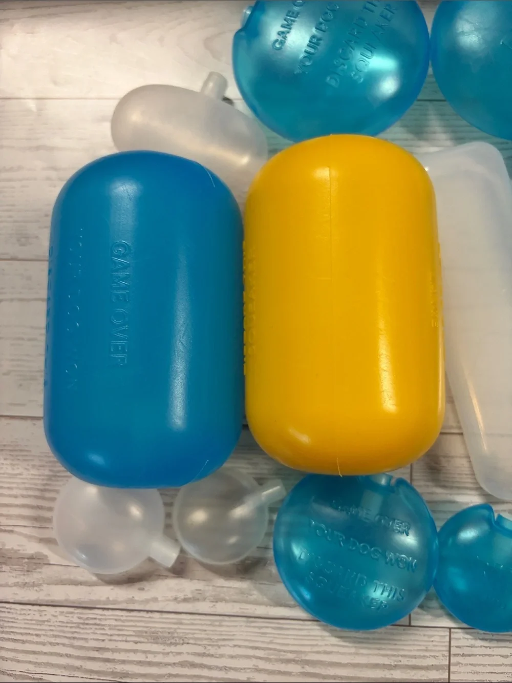 18 Blue Yellow white Dog Toy Inserts squeakers replacements crafts